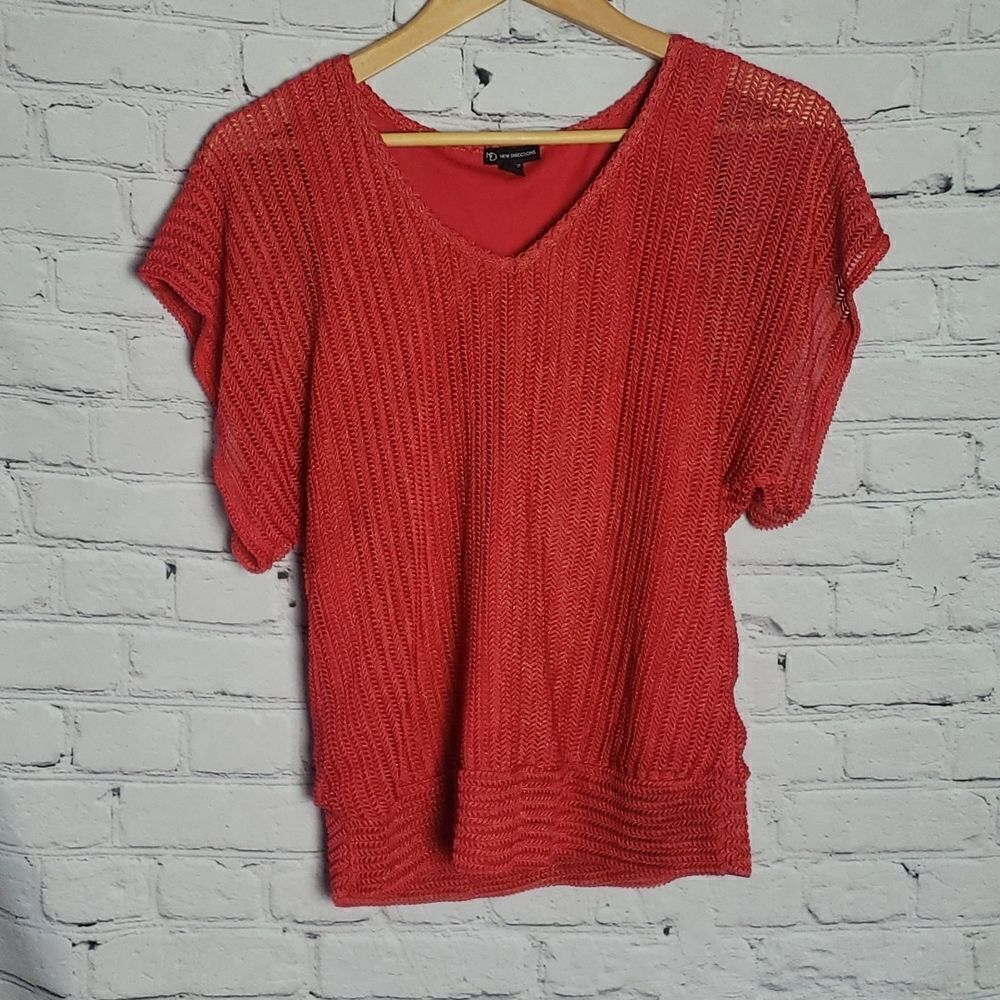 ‎New Directions Red/Orange Top